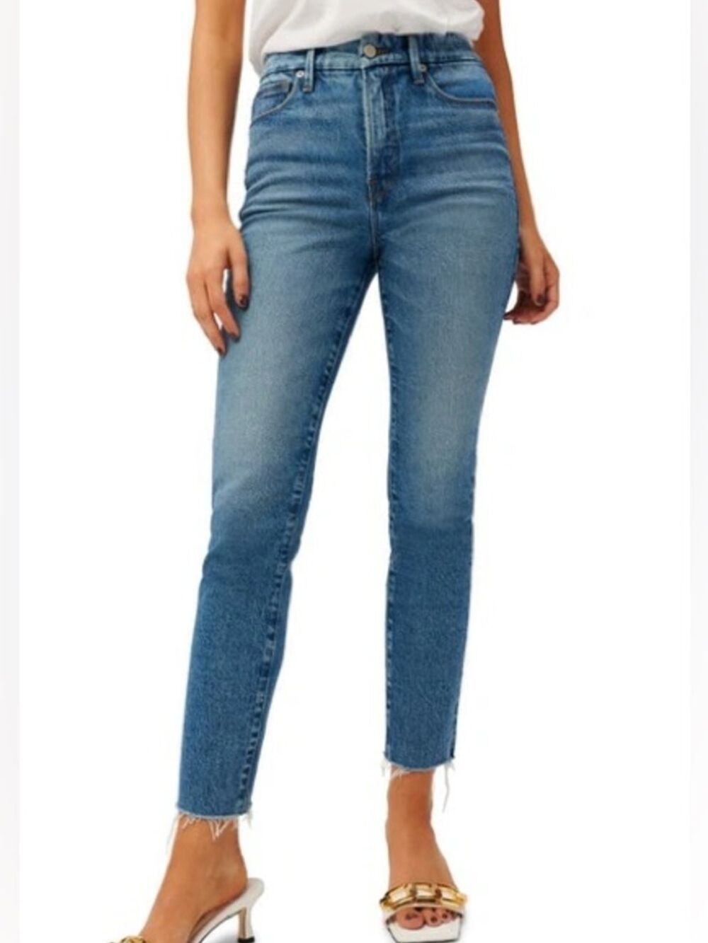 Good American Good Classic Jeans Blue754 Size 14/32 NWT